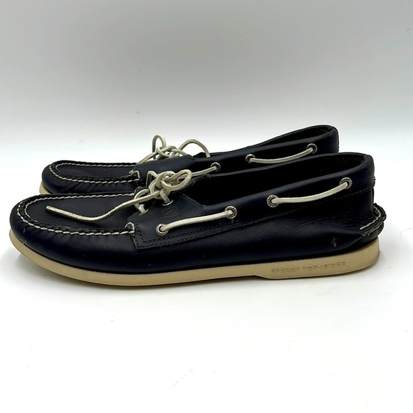 Sperry Top Sider Blue Leather Boat Shoe - Picture 1 of 6